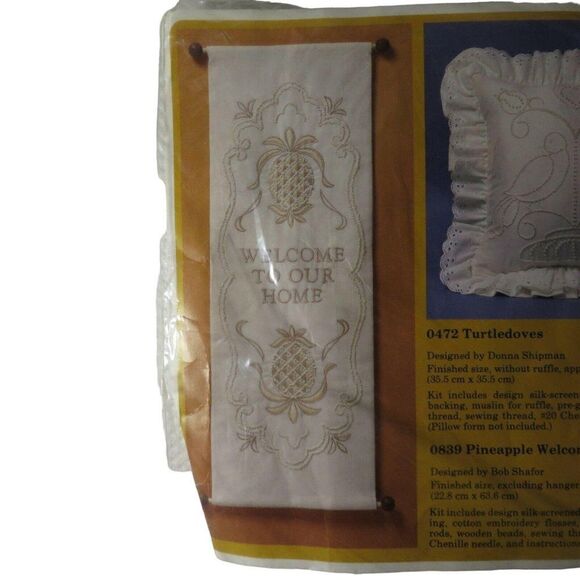 Vintage 80s Creative Circle Pineapple Welcome Sign Hanging Wicking 0839 - Picture 4 of 6